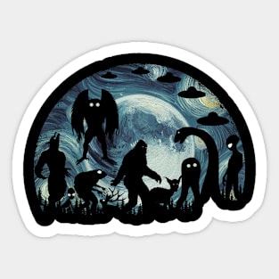 Starry Night Cryptid Sticker